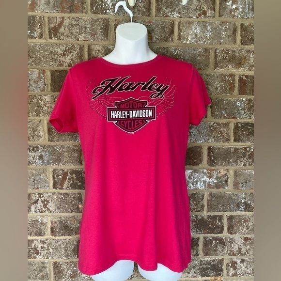 Woman's Harley-Davidson Pink Tee  shirt Size Large Daphne Alabama - Picture 1 of 10